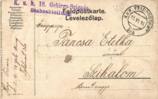 1915 Belgrad, Die 3. Armee den Invaliden und den Witwen und Walsen der Gefallenen; hadisegély képesl...