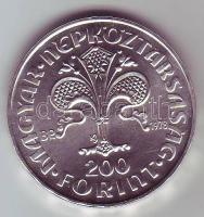 1976. 200Ft Ag "Károly Róbert-az első magyar aranyforint" T:BU