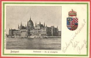 Budapest V. Parlament, címer; Emb. coat of arms (Rb)