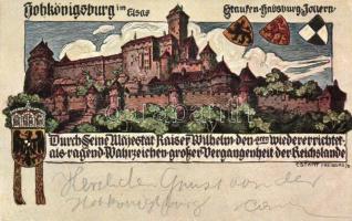 Haut-Koenigsbourg, Hohkönigsburg om Elsass; castle, German patriotic propaganda s: E. Stritt