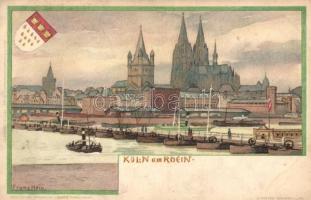 Köln am Rhein, Veltens Künstlerpostkarte No. 143. s: Franz Hein (wet damage)