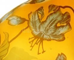 Gallé jelzésű asztali lámpa, működik, sav maratott, hibátlan, m:62 cm