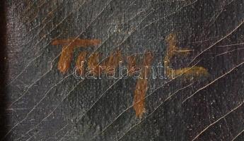 Thury jelzéssel: Férfi porté. Olaj, vászon, keretben, kissé kopott, 49x39 cm