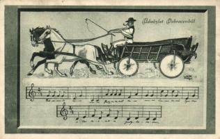 Debreceni folklór, lovaskocsi / Hungarian folklore from Debrecen, horse cart s: Lurja (b)