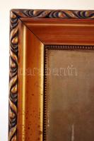 Olvashatatlan jelzéssel: Vitorlások. Olaj, vászon, antik keretben, apró lyuk a vásznon, 52×68 cm