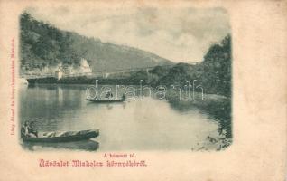 Miskolc, Hámori tó környéke, csónakok, kiadja Lővy József fia (EK)