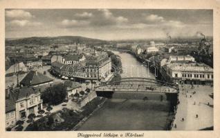 Nagyvárad, Kőrös, zsinagóga, híd, Deutsch üzlete / river, synagoguge, bridge, shop (EK)