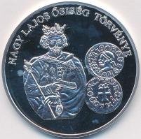 DN "A magyar pénz krónikája - Nagy Lajos ősiség törvénye" Ag emlékérem (20g/0.999/38,61mm)...