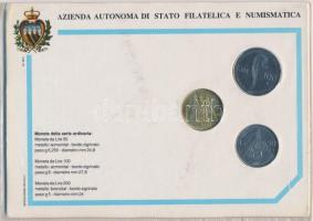 San Marino 1987. 50L + 100L + 200L filatelista díszcsomagolásban 3db bélyeggel T:1
San Marino 1987. ...