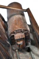 Zsemlye Ildikó (1969-): Átmenet. Bronz, jelzet, bemutató füzettel, 20x6,5x3,5 cm