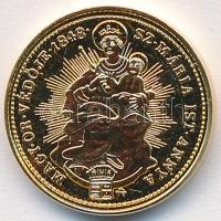 DN "Magyar aranypénzek utánveretben - V. Ferdinánd dukát" aranyozott bronz emlékérem (5.5g...