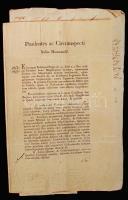 1812 Helytartótanácsi leirat újoncállítás, lószállítás, bor beszolgáltatása tárgyában, latin és német nyelven, rányomott uralkodói szárazpecséttel