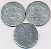 1947. 5Ft Ag "Kossuth" + 1993. 200Ft Ag "MNB" (2x) T:3,2