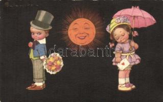 Italian art postcard, Children s: Colombo