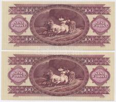 1984. 100Ft (2x) sorszámkövető T:I,I- hajtatlan