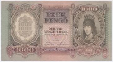 1943. 1000P (3x) sorszámkövetők, nyomdai papírráncokkal T:I
Adamo P21