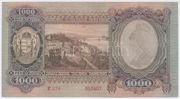 1943. 1000P (3x) sorszámkövetők, nyomdai papírráncokkal T:I
Adamo P21