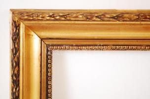 Képkeret, fa, apró hibákkal, belső:56×51 cm, külső:64×69 cm