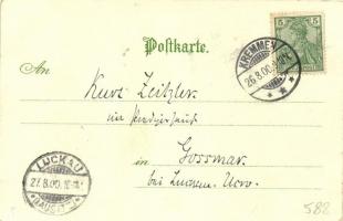 Gut Heil! / gym exercise, Turnfest litho postcard