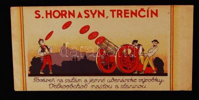 S. Horn a Syn, Trencín szalámi reklám számoló cédula