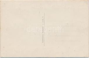 Triple Entente flags, silk greeting card