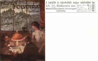 Képes folyóirat, a legrégibb és legkedveltebb magyar szépirodalmi lap; Franklin Társula / Hungarian literary paper, advertisement s: R. Hirsch Nelli