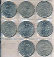 Vegyes: Amerikai Egyesült Államok 1976-2003. 1/4$ CuNi (20xklf) + Kanada 1967-2000. 25c Ag és Ni (10...