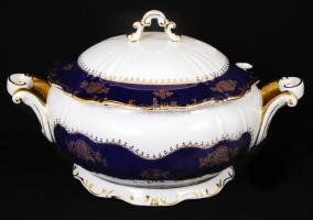 Zsolnay Pompadour II. étkészlet, kézzel festett, jelzett, hibátlan, összesen:25 db