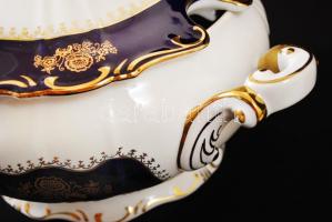 Zsolnay Pompadour II. étkészlet, kézzel festett, jelzett, hibátlan, összesen:25 db