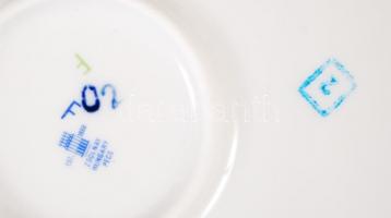 Zsolnay Pompadour II. étkészlet, kézzel festett, jelzett, hibátlan, összesen:25 db