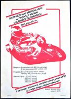 Nemzetközi béke barátság kupa és országos bajnoki gyorsasági motorverseny. 1985. Plakát. 30x21,5cm