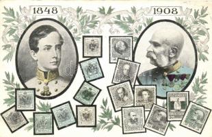 1848 - 1908 Franz Joseph anniversary, set of Austrian stamps