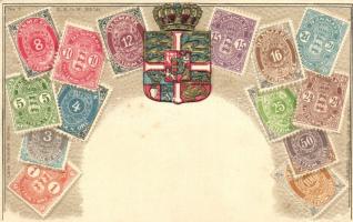 Denmark, Set of stamps, Ottmar Zieher Philatelie-Ansichtskarte No. 2 Emb.