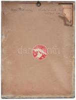 Kron Jenő (1882 - 1974): Fürdöző bakák. 1915. Hadifogság felirattal a hátoldalon. Jelzett a rajzon. ...