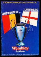 1978 Európa kupa meccskönyv. Club Brugge KV - Liverpool F.C. Wembley Stadium. 1978. 05.10. / Europan Champion Club's Cup-  Final Tie.  Club Brugge KV - Liverpool F.C. Wembley Stadium. 10th May 1878