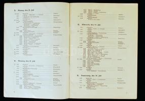 1952 XV. Olimpia Helsinki, Finnország. 1952. 07. 19- 08. 03. Program és árjegyzék füzet. Német nyelv...