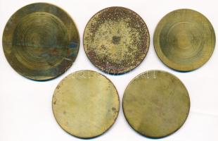 ~1990-2000. 5db vegyes honvédségi fém plakett T:vegyes