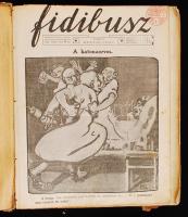 1905-1906 Fidibusz. Szerkeszti Heltai Jenő. I-II. évfolyam, 52 szám. Gazdagon illusztrált, erotikus ...