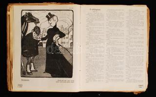 1905-1906 Fidibusz. Szerkeszti Heltai Jenő. I-II. évfolyam, 52 szám. Gazdagon illusztrált, erotikus ...