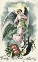 Easter, angel with Austro Hungarian flags, propaganda (EK)