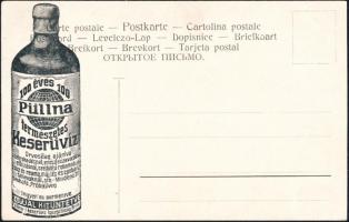 German soldier with his lover, Püllna Medical bitter water advertisement on the backside s: Arthur T...