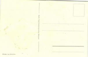 Szatmárnémeti, Dombornyomású irredenta képeslap nemzeti szalag díszítéssel; Szeiler József dombornyo...