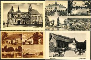 20 db főként MODERN használatlan magyar városképes lap és egy Kassa / 20 mostly modern unused Hungarian town-view postcards with one Kassa