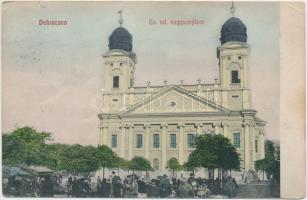 Debrecen, Evangélikus református nagytemplom, piac (EK)