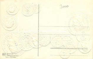 Bulgarien, Bulgaria - Set of coins, currency exchange chart Emb. litho