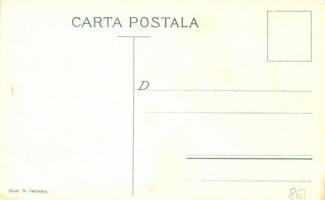 Rumänien, Romania - set of stamps, Ottmar Zieher's Carte Philatelique No. 78. litho