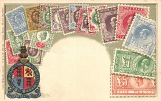 United Kingdom - set of stamps, Ottmar Ziehers Carte Philatelique litho