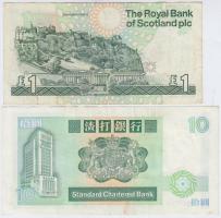 Vegyes: Skócia 1988. 1Ł + Hong Kong 1988. 10$ T:II-,III
Mixed: Scotland 1988. 1 Pound + Hong Kong 19...