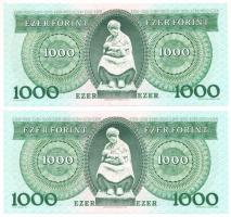 1992. 1000Ft (2x) "D" egymást követő sorszámmal T:I