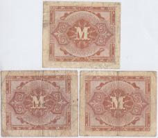 Német 3. Birodalom/Szövetséges megszállás 1944. 50pf + 1M + 5M T:III,III-
German Third Reich/Allied ...